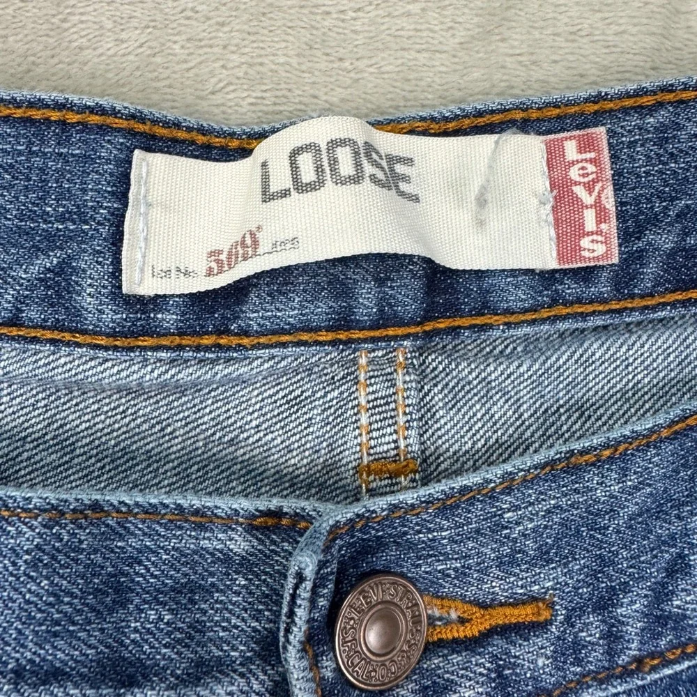 Levis 569 Men 36 Blue‎ Loose Fit Denim Shorts Baggy Jorts Skater Y2K 2008